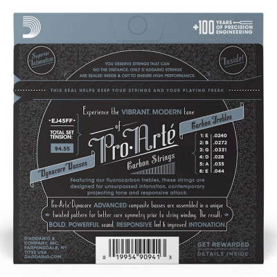 D'ADDARIO EJ45FF PRO-ARTE CARBON NORMAL TENSION струни для класичної гітари